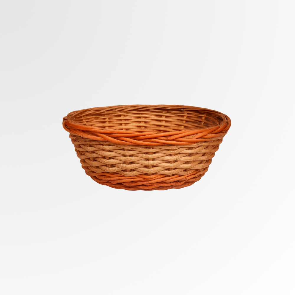 Oval Willow & Water Hyacinth Basket