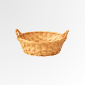 Oval Split Willow Basket w/Side Handles