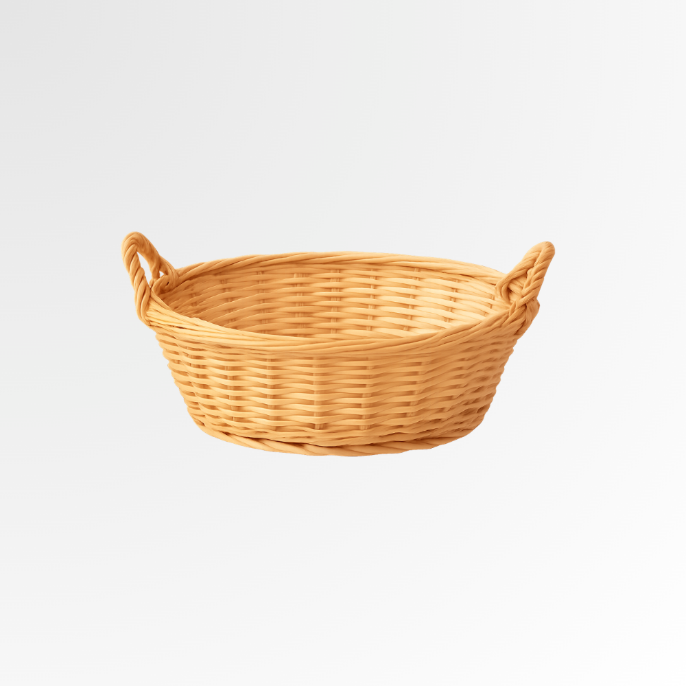 Oval Split Willow Basket w/Side Handles